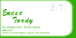 emese tordy business card